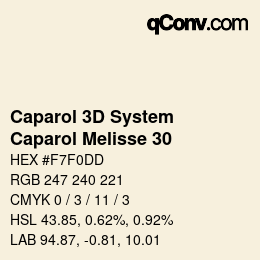 颜色代码: Caparol 3D System - Caparol Melisse 30 | qconv.com