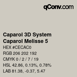 Color code: Caparol 3D System - Caparol Melisse 5 | qconv.com