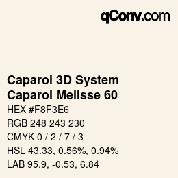 Color code: Caparol 3D System - Caparol Melisse 60 | qconv.com