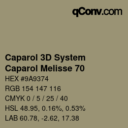 Color code: Caparol 3D System - Caparol Melisse 70 | qconv.com