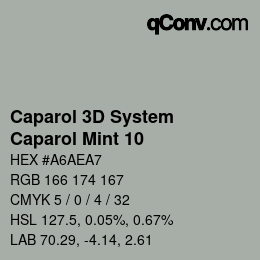Color code: Caparol 3D System - Caparol Mint 10 | qconv.com