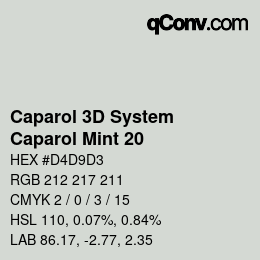 Color code: Caparol 3D System - Caparol Mint 20 | qconv.com