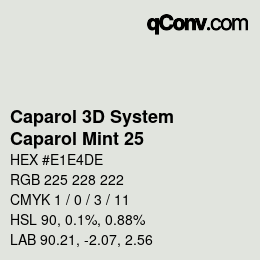 Color code: Caparol 3D System - Caparol Mint 25 | qconv.com