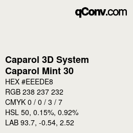 カラーコード: Caparol 3D System - Caparol Mint 30 | qconv.com
