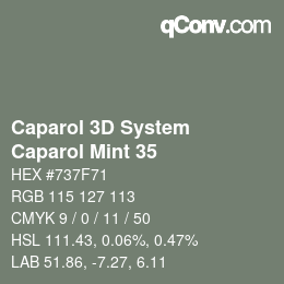 カラーコード: Caparol 3D System - Caparol Mint 35 | qconv.com