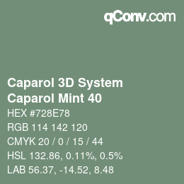 Color code: Caparol 3D System - Caparol Mint 40 | qconv.com