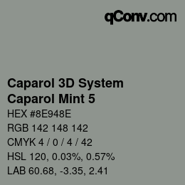 Color code: Caparol 3D System - Caparol Mint 5 | qconv.com