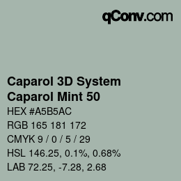 Color code: Caparol 3D System - Caparol Mint 50 | qconv.com