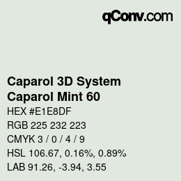 Color code: Caparol 3D System - Caparol Mint 60 | qconv.com