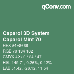 Color code: Caparol 3D System - Caparol Mint 70 | qconv.com