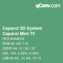 Color code: Caparol 3D System - Caparol Mint 75 | qconv.com