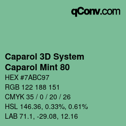 Color code: Caparol 3D System - Caparol Mint 80 | qconv.com