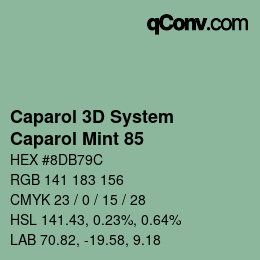 Color code: Caparol 3D System - Caparol Mint 85 | qconv.com