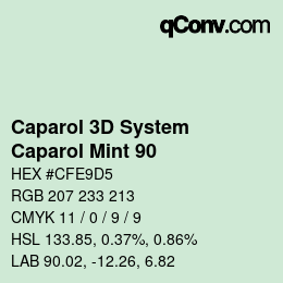 Color code: Caparol 3D System - Caparol Mint 90 | qconv.com