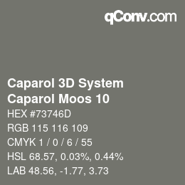 Color code: Caparol 3D System - Caparol Moos 10 | qconv.com