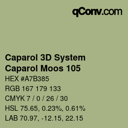 Color code: Caparol 3D System - Caparol Moos 105 | qconv.com