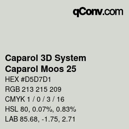 Color code: Caparol 3D System - Caparol Moos 25 | qconv.com