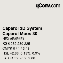 颜色代码: Caparol 3D System - Caparol Moos 30 | qconv.com