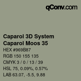 Color code: Caparol 3D System - Caparol Moos 35 | qconv.com