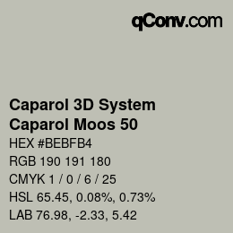 颜色代码: Caparol 3D System - Caparol Moos 50 | qconv.com