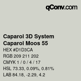 Color code: Caparol 3D System - Caparol Moos 55 | qconv.com