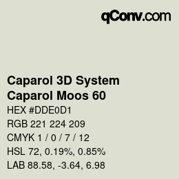 Color code: Caparol 3D System - Caparol Moos 60 | qconv.com