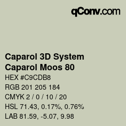 Color code: Caparol 3D System - Caparol Moos 80 | qconv.com