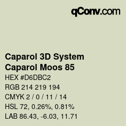 Color code: Caparol 3D System - Caparol Moos 85 | qconv.com