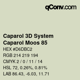 Color code: Caparol 3D System - Caparol Moos 85 | qconv.com