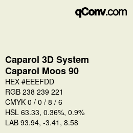 Color code: Caparol 3D System - Caparol Moos 90 | qconv.com