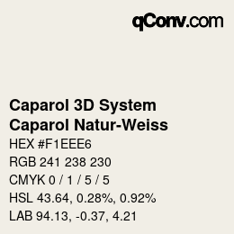 カラーコード: Caparol 3D System - Caparol Natur-Weiss | qconv.com