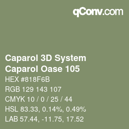 Color code: Caparol 3D System - Caparol Oase 105 | qconv.com