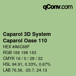 Código de color: Caparol 3D System - Caparol Oase 110 | qconv.com