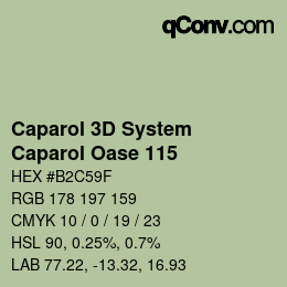颜色代码: Caparol 3D System - Caparol Oase 115 | qconv.com