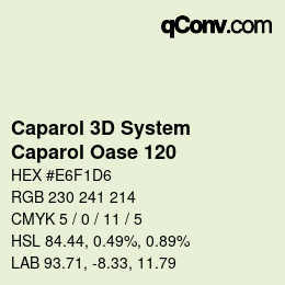 Farbcode: Caparol 3D System - Caparol Oase 120 | qconv.com