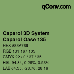 Color code: Caparol 3D System - Caparol Oase 135 | qconv.com