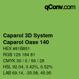 Color code: Caparol 3D System - Caparol Oase 140 | qconv.com