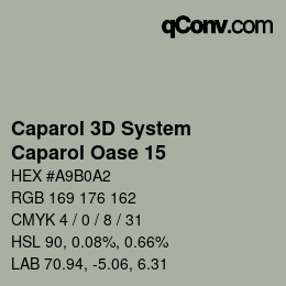 Color code: Caparol 3D System - Caparol Oase 15 | qconv.com