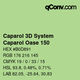 Color code: Caparol 3D System - Caparol Oase 150 | qconv.com