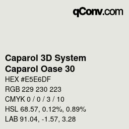 Color code: Caparol 3D System - Caparol Oase 30 | qconv.com