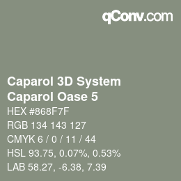 Color code: Caparol 3D System - Caparol Oase 5 | qconv.com