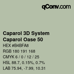 Color code: Caparol 3D System - Caparol Oase 50 | qconv.com