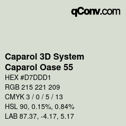 Color code: Caparol 3D System - Caparol Oase 55 | qconv.com