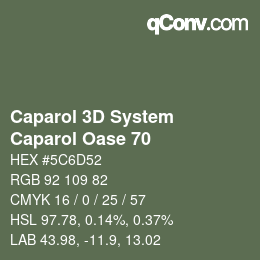 Código de color: Caparol 3D System - Caparol Oase 70 | qconv.com