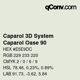 Color code: Caparol 3D System - Caparol Oase 90 | qconv.com