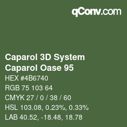 颜色代码: Caparol 3D System - Caparol Oase 95 | qconv.com