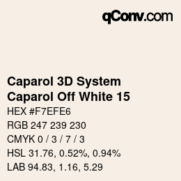 カラーコード: Caparol 3D System - Caparol Off White 15 | qconv.com