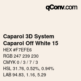 Code couleur: Caparol 3D System - Caparol Off White 15 | qconv.com