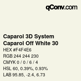 カラーコード: Caparol 3D System - Caparol Off White 30 | qconv.com