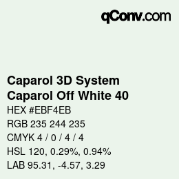 Código de color: Caparol 3D System - Caparol Off White 40 | qconv.com